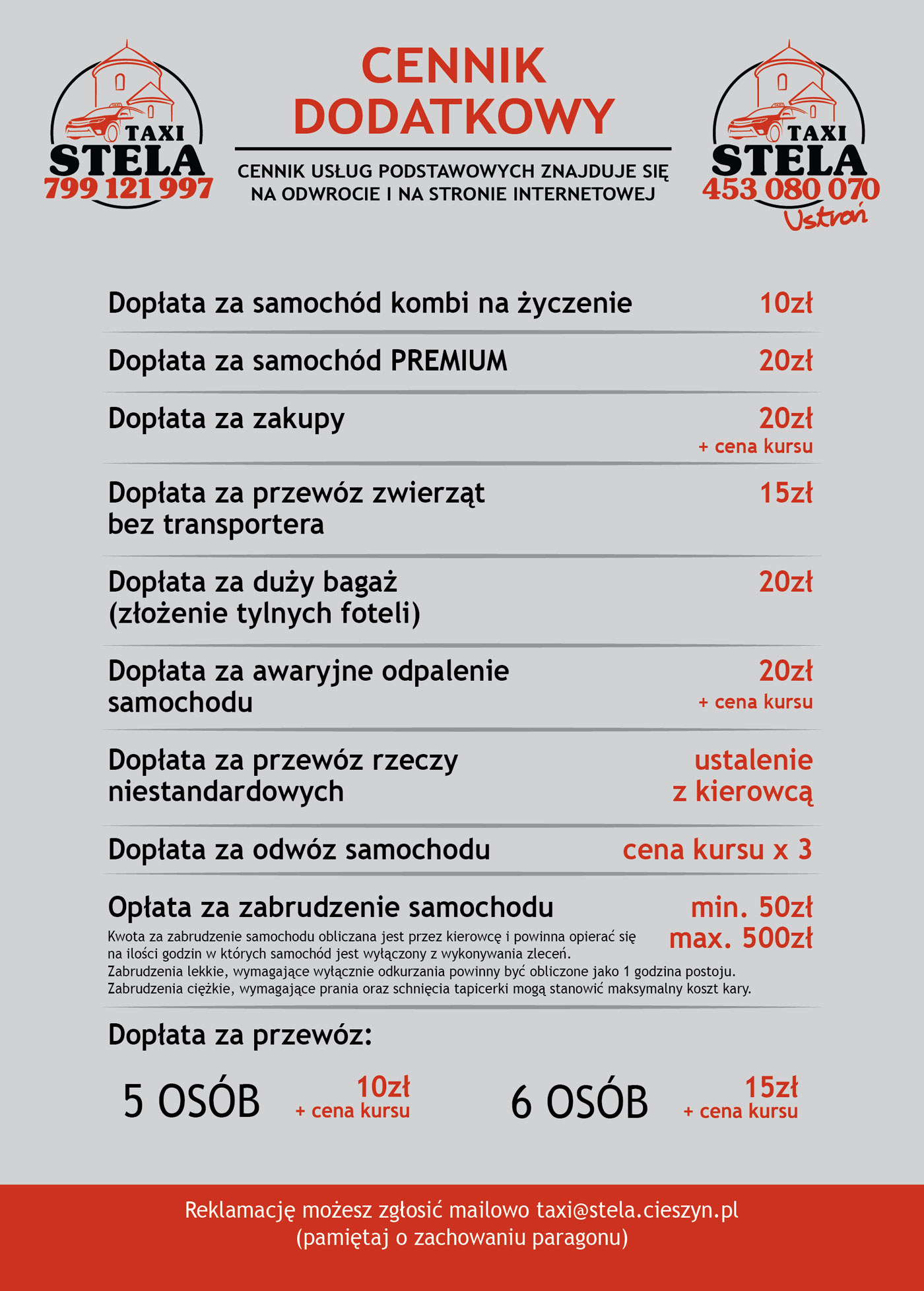 Dopłaty Taxi Stela Skoczów