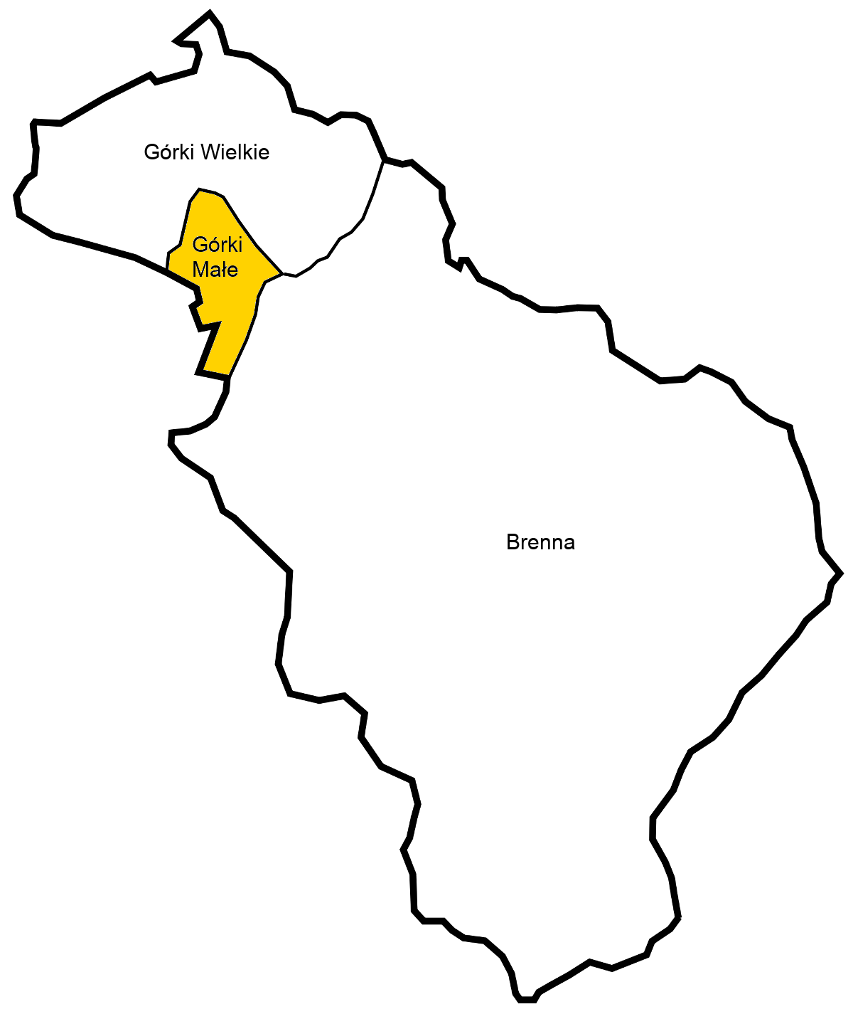 Mapa Górki Małe – Obszar obsługi Taxi Stela